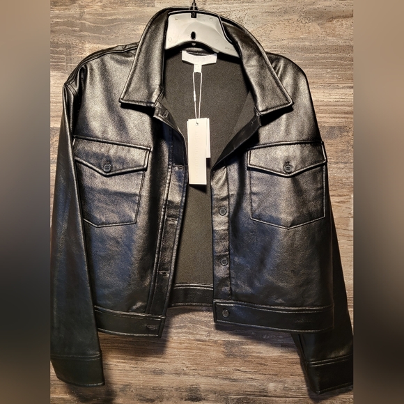 Adyson Parker Jackets & Blazers - Adyson Parker Cropped Faux Leather Jacket